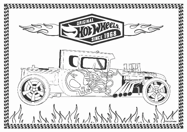 Hot Wheels Colouring Sheet 1